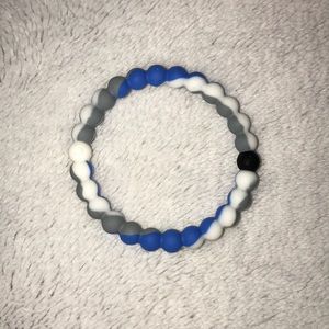 Lokai blue, white, & grey swirl bracelet